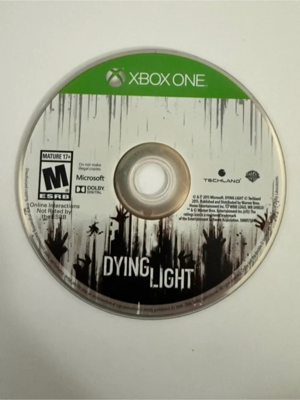 Dying Light Xbox One Game Complete w/ Case Disc & DLC Insert